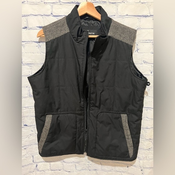 Claiborne men’s black and gray vest zipper front size 42 - Picture 2 of 6